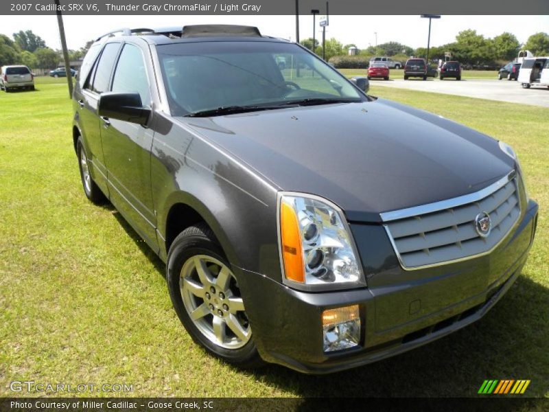 Thunder Gray ChromaFlair / Light Gray 2007 Cadillac SRX V6