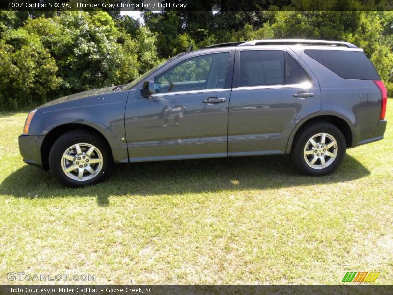 Thunder Gray ChromaFlair / Light Gray 2007 Cadillac SRX V6