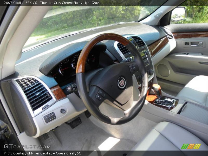 Thunder Gray ChromaFlair / Light Gray 2007 Cadillac SRX V6