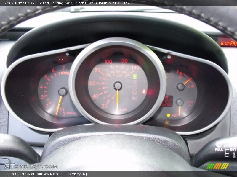 Crystal White Pearl Mica / Black 2007 Mazda CX-7 Grand Touring AWD