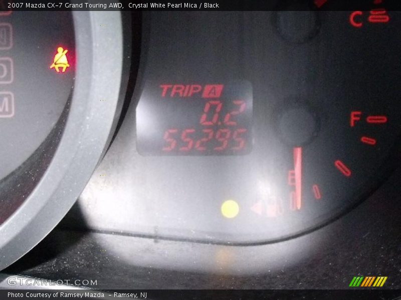 Crystal White Pearl Mica / Black 2007 Mazda CX-7 Grand Touring AWD