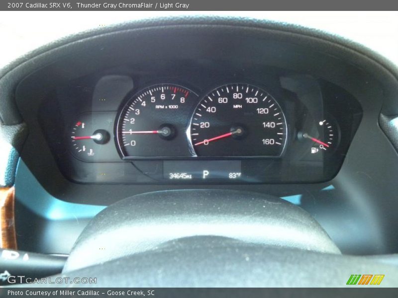 Thunder Gray ChromaFlair / Light Gray 2007 Cadillac SRX V6