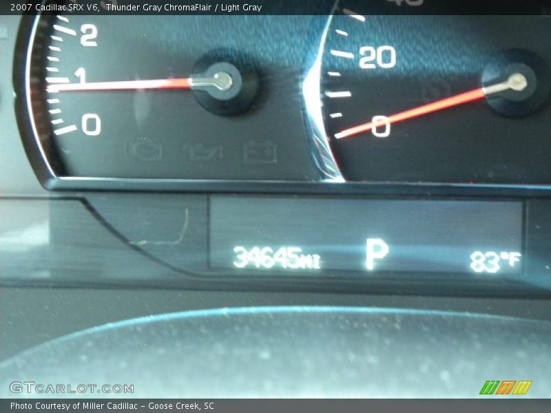 Thunder Gray ChromaFlair / Light Gray 2007 Cadillac SRX V6