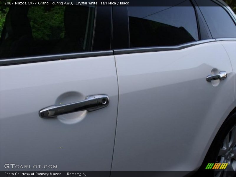 Crystal White Pearl Mica / Black 2007 Mazda CX-7 Grand Touring AWD
