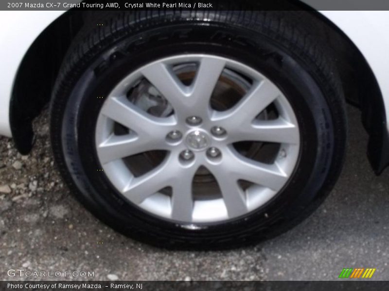 Crystal White Pearl Mica / Black 2007 Mazda CX-7 Grand Touring AWD