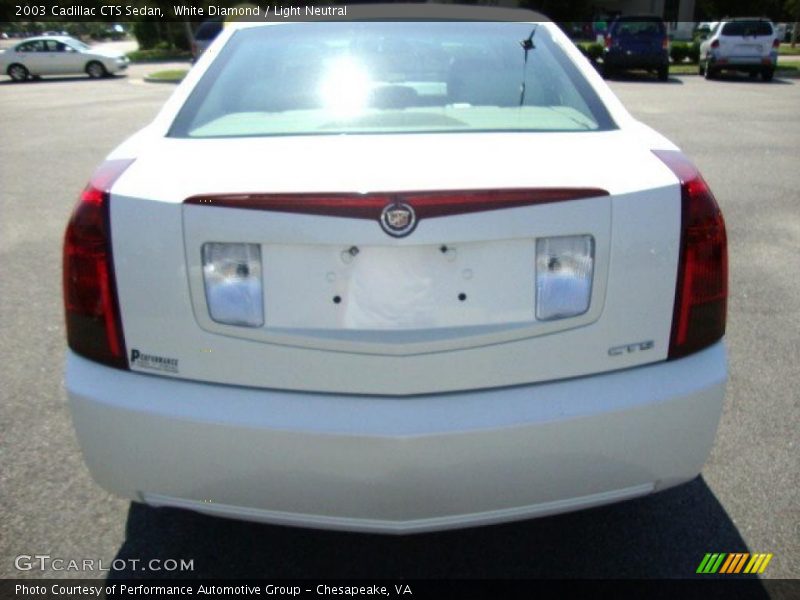 White Diamond / Light Neutral 2003 Cadillac CTS Sedan