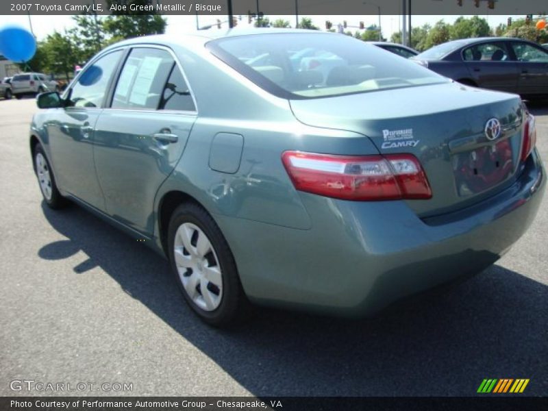 Aloe Green Metallic / Bisque 2007 Toyota Camry LE
