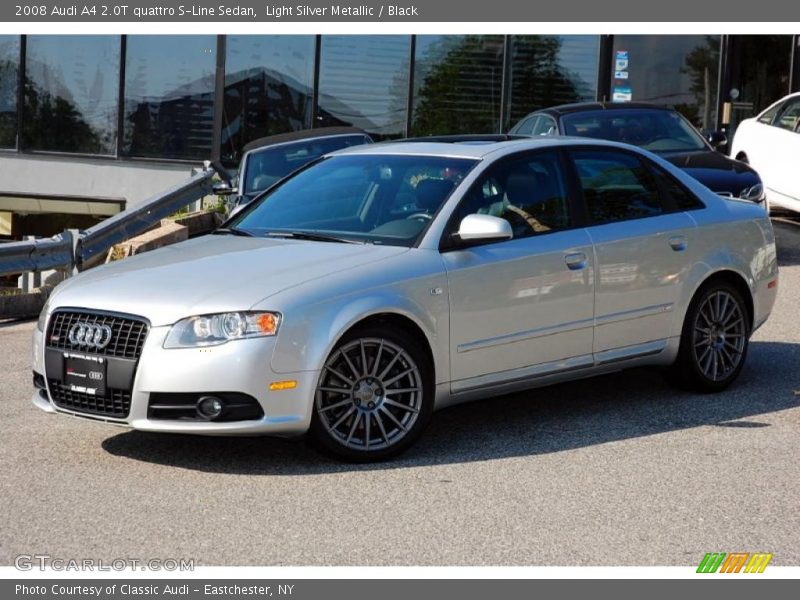 Light Silver Metallic / Black 2008 Audi A4 2.0T quattro S-Line Sedan