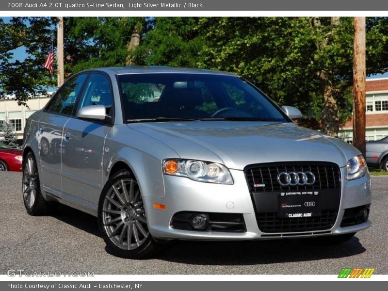 Light Silver Metallic / Black 2008 Audi A4 2.0T quattro S-Line Sedan