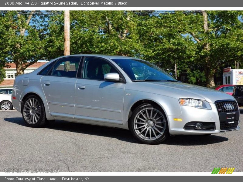 Light Silver Metallic / Black 2008 Audi A4 2.0T quattro S-Line Sedan