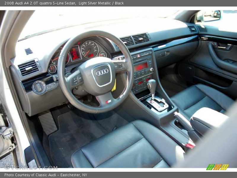 Light Silver Metallic / Black 2008 Audi A4 2.0T quattro S-Line Sedan