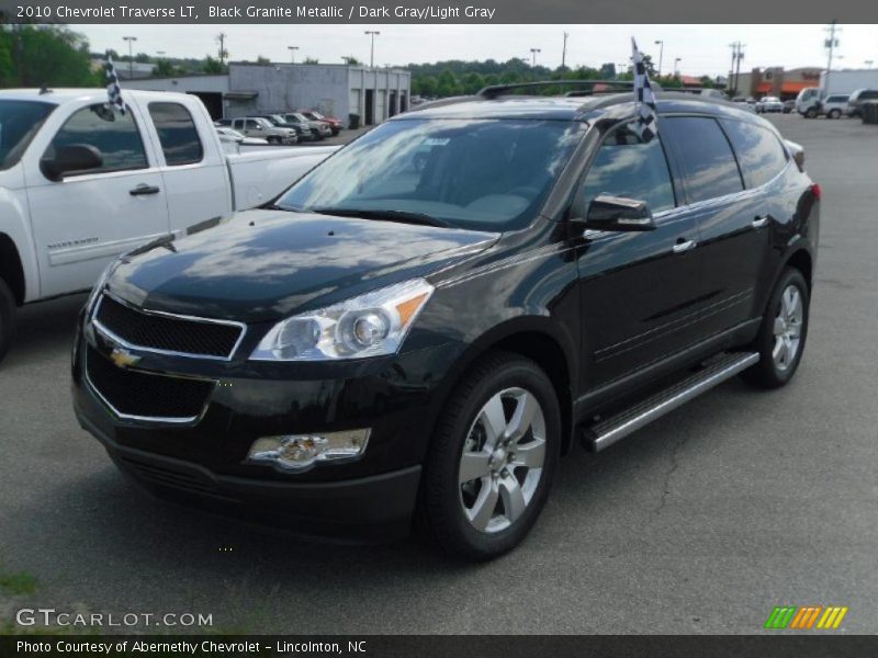 Black Granite Metallic / Dark Gray/Light Gray 2010 Chevrolet Traverse LT