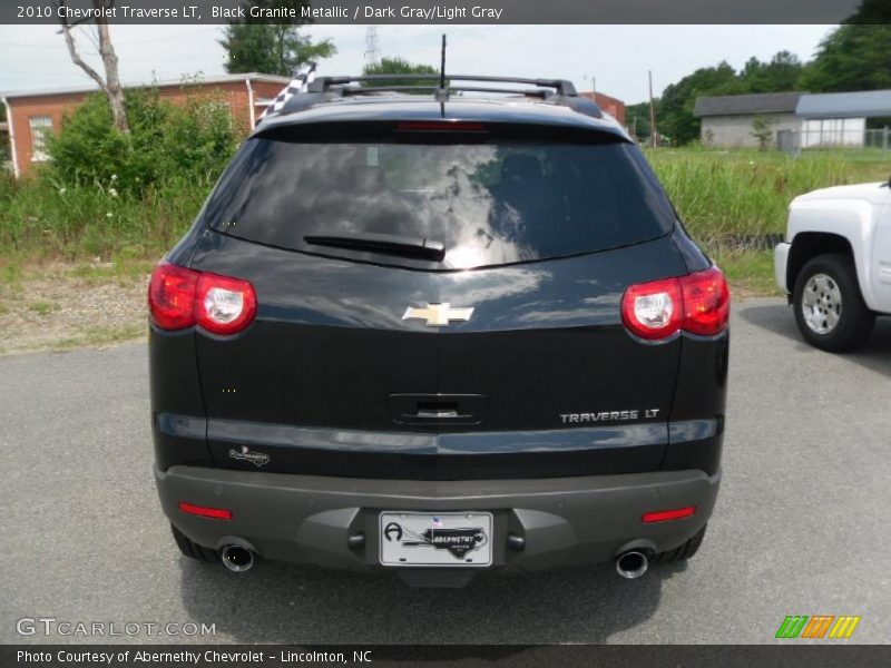 Black Granite Metallic / Dark Gray/Light Gray 2010 Chevrolet Traverse LT