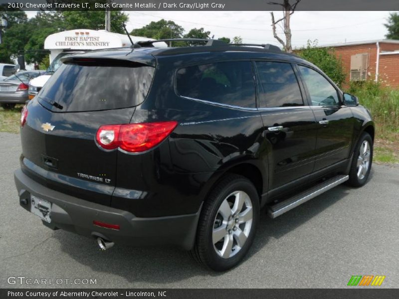 Black Granite Metallic / Dark Gray/Light Gray 2010 Chevrolet Traverse LT