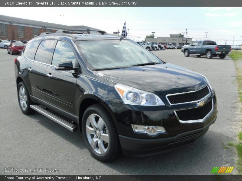Black Granite Metallic / Dark Gray/Light Gray 2010 Chevrolet Traverse LT