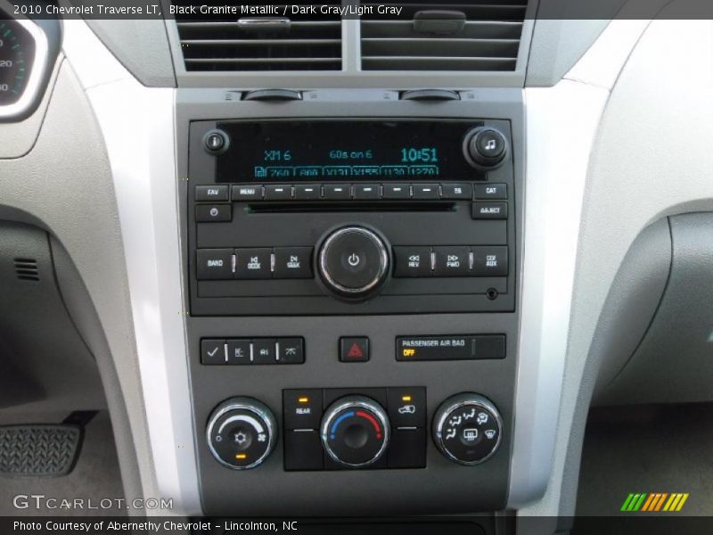 Black Granite Metallic / Dark Gray/Light Gray 2010 Chevrolet Traverse LT