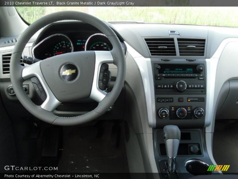 Black Granite Metallic / Dark Gray/Light Gray 2010 Chevrolet Traverse LT