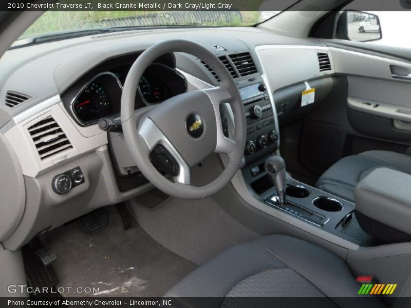 Black Granite Metallic / Dark Gray/Light Gray 2010 Chevrolet Traverse LT