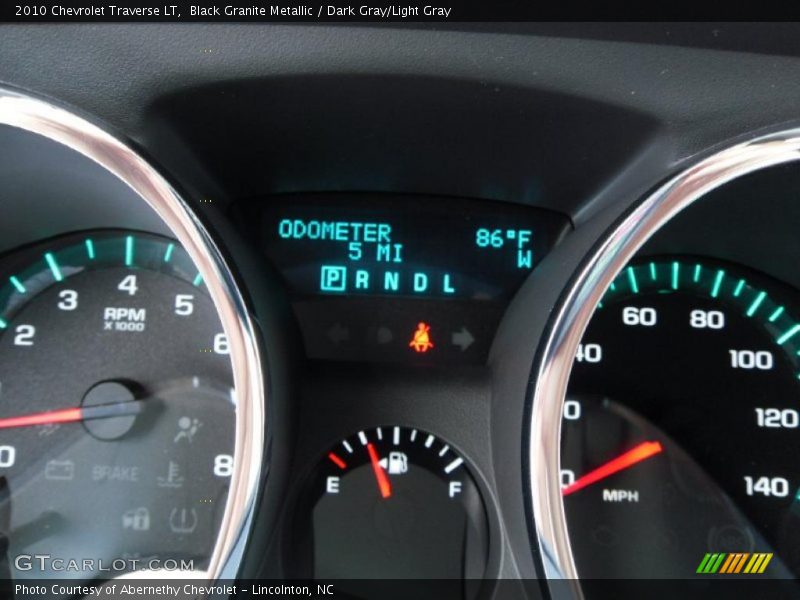 Black Granite Metallic / Dark Gray/Light Gray 2010 Chevrolet Traverse LT