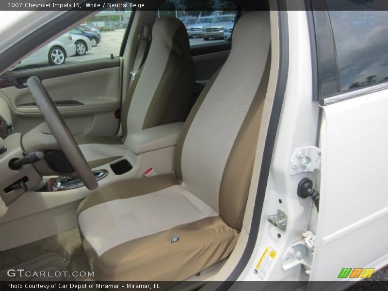 White / Neutral Beige 2007 Chevrolet Impala LS