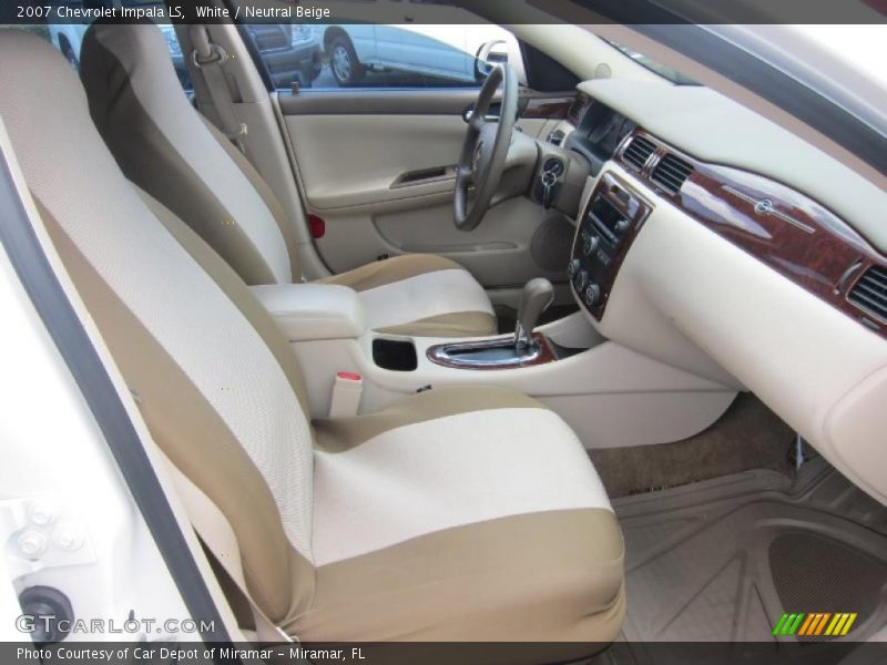 White / Neutral Beige 2007 Chevrolet Impala LS