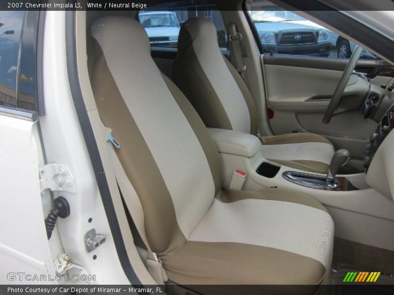White / Neutral Beige 2007 Chevrolet Impala LS