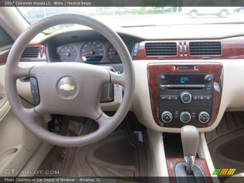 White / Neutral Beige 2007 Chevrolet Impala LS