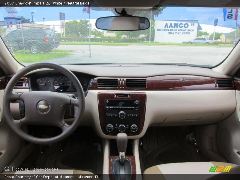 White / Neutral Beige 2007 Chevrolet Impala LS
