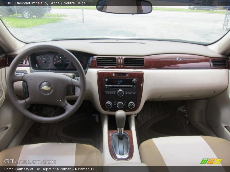 White / Neutral Beige 2007 Chevrolet Impala LS