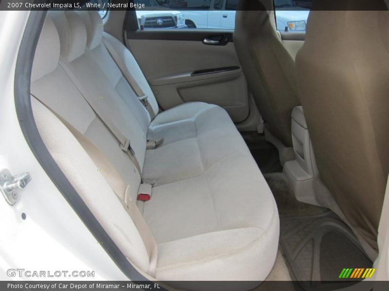White / Neutral Beige 2007 Chevrolet Impala LS