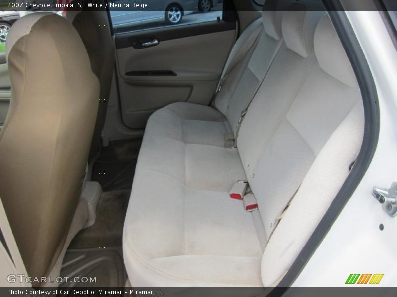 White / Neutral Beige 2007 Chevrolet Impala LS