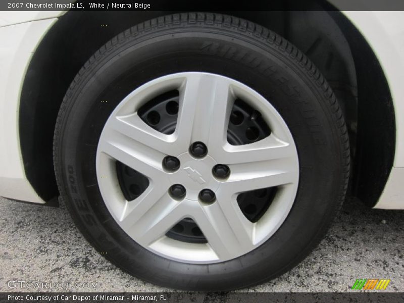 White / Neutral Beige 2007 Chevrolet Impala LS