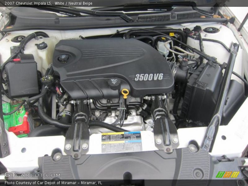 White / Neutral Beige 2007 Chevrolet Impala LS