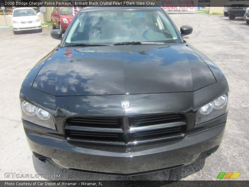 Brilliant Black Crystal Pearl / Dark Slate Gray 2008 Dodge Charger Police Package