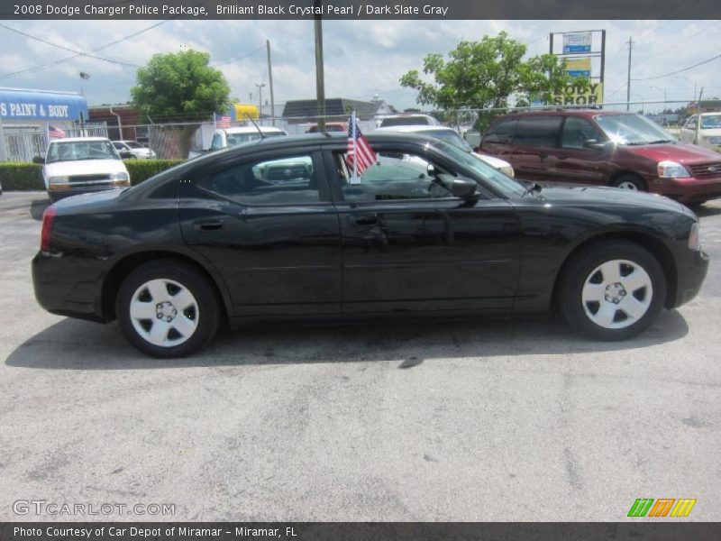 Brilliant Black Crystal Pearl / Dark Slate Gray 2008 Dodge Charger Police Package
