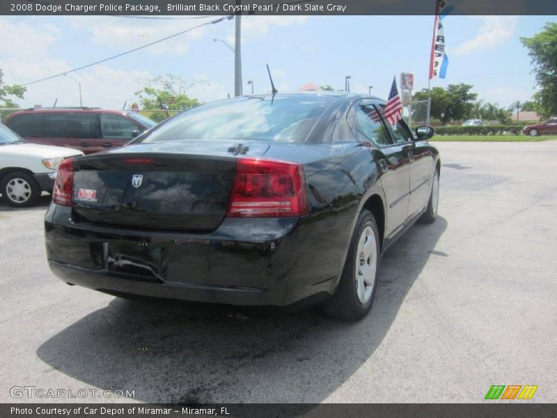 Brilliant Black Crystal Pearl / Dark Slate Gray 2008 Dodge Charger Police Package