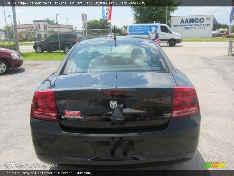 Brilliant Black Crystal Pearl / Dark Slate Gray 2008 Dodge Charger Police Package