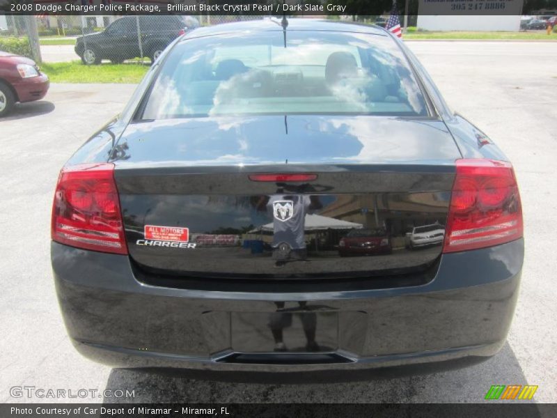 Brilliant Black Crystal Pearl / Dark Slate Gray 2008 Dodge Charger Police Package
