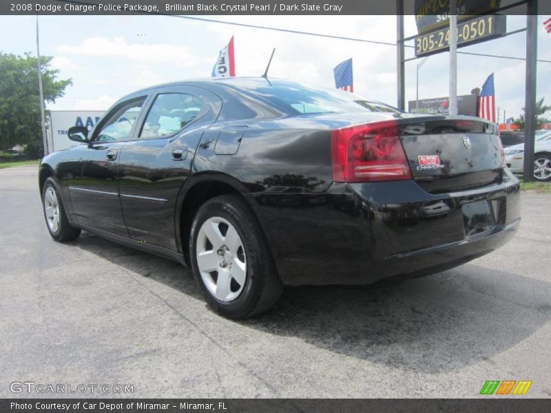 Brilliant Black Crystal Pearl / Dark Slate Gray 2008 Dodge Charger Police Package