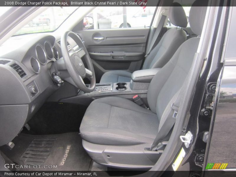 Brilliant Black Crystal Pearl / Dark Slate Gray 2008 Dodge Charger Police Package