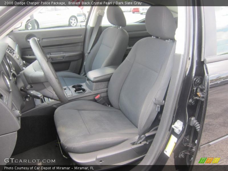 Brilliant Black Crystal Pearl / Dark Slate Gray 2008 Dodge Charger Police Package