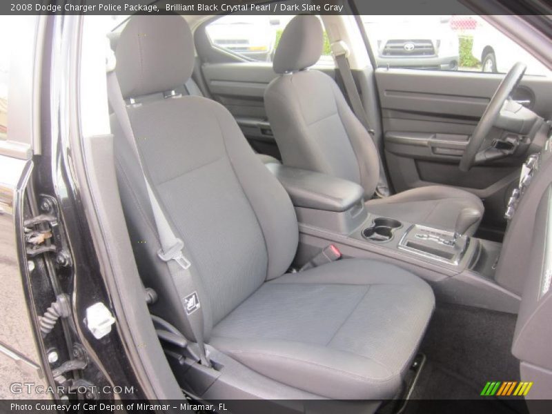 Brilliant Black Crystal Pearl / Dark Slate Gray 2008 Dodge Charger Police Package