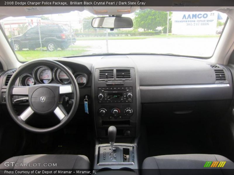 Brilliant Black Crystal Pearl / Dark Slate Gray 2008 Dodge Charger Police Package