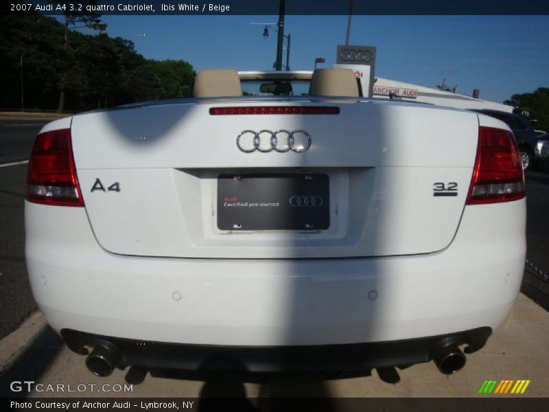 Ibis White / Beige 2007 Audi A4 3.2 quattro Cabriolet