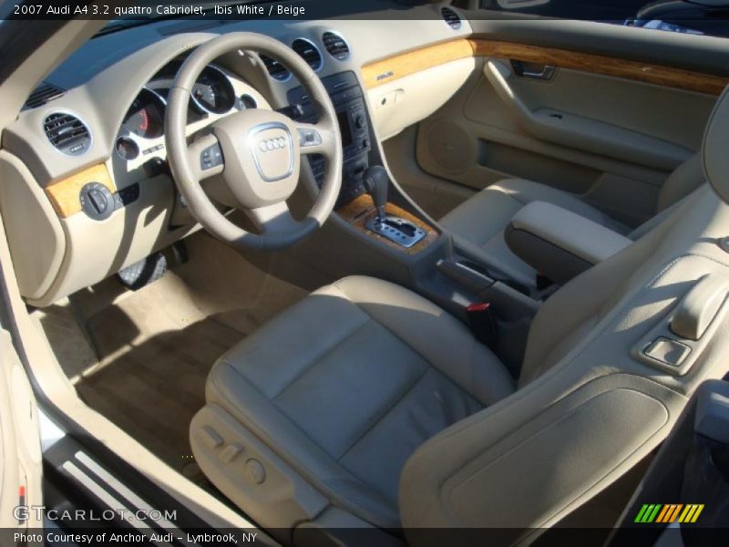 Ibis White / Beige 2007 Audi A4 3.2 quattro Cabriolet