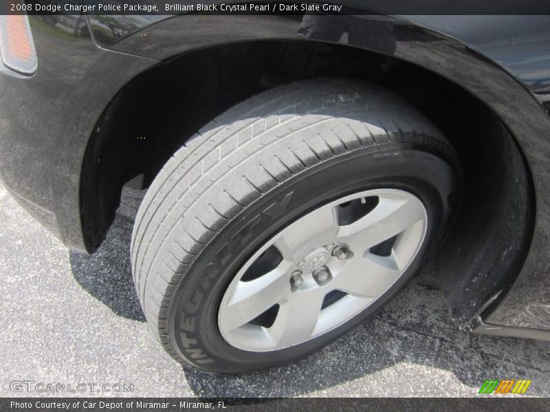 Brilliant Black Crystal Pearl / Dark Slate Gray 2008 Dodge Charger Police Package