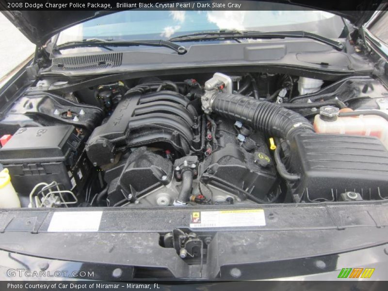 Brilliant Black Crystal Pearl / Dark Slate Gray 2008 Dodge Charger Police Package