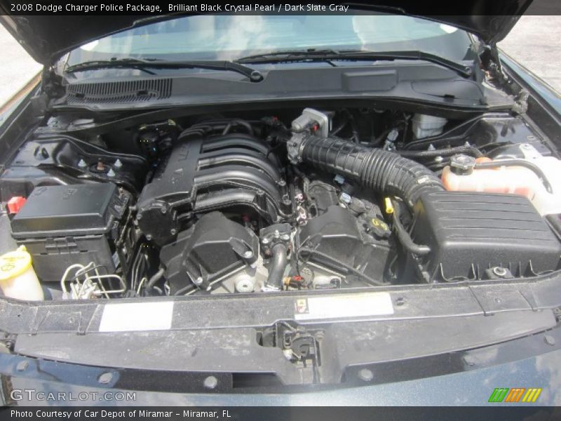 Brilliant Black Crystal Pearl / Dark Slate Gray 2008 Dodge Charger Police Package