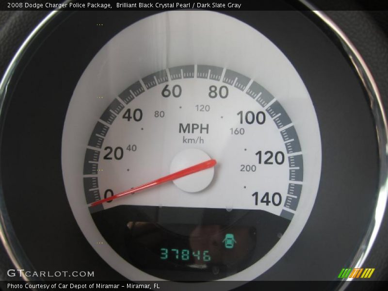 Brilliant Black Crystal Pearl / Dark Slate Gray 2008 Dodge Charger Police Package