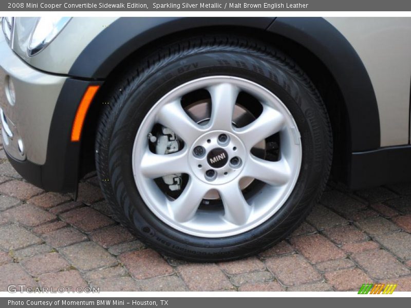 Sparkling Silver Metallic / Malt Brown English Leather 2008 Mini Cooper Convertible Sidewalk Edition